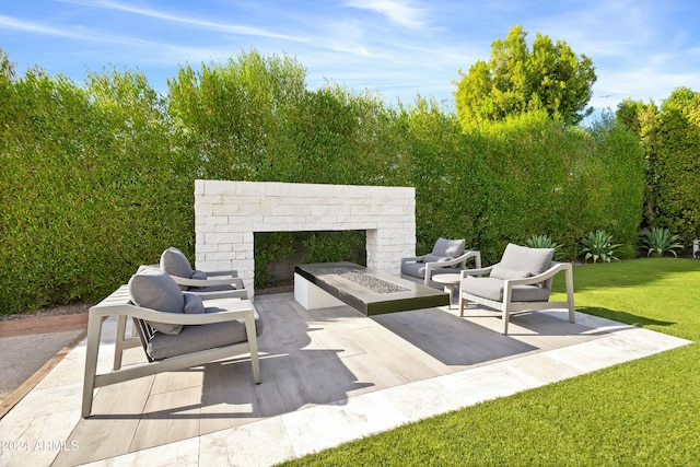 6862 E Joshua Tree Ln, Paradise Valley, AZ 85253 - view of patio with a fire pit