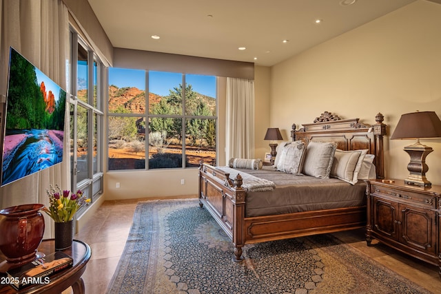 bedroom featuring recessed lighting