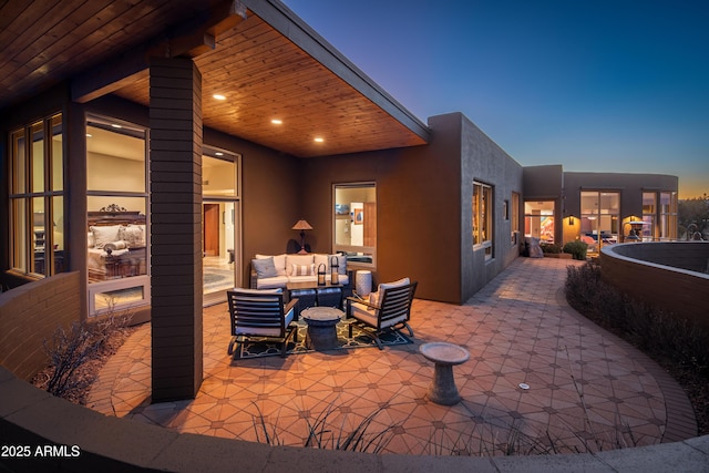 view of patio / terrace with an outdoor living space