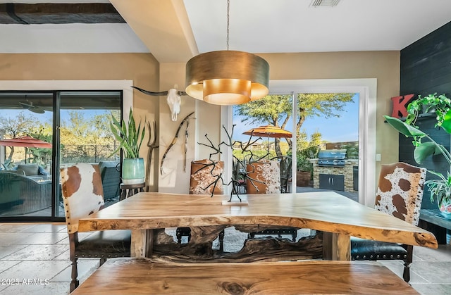 view of dining room