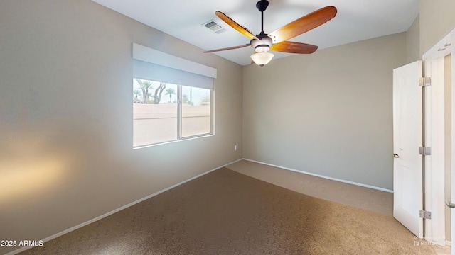 9295 W Wood Dr, Peoria, AZ 85381 - carpeted spare room with visible vents, baseboards, and ceiling fan