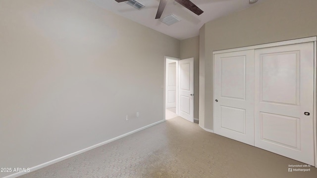 9295 W Wood Dr, Peoria, AZ 85381 - unfurnished bedroom with a closet, visible vents, carpet, and baseboards