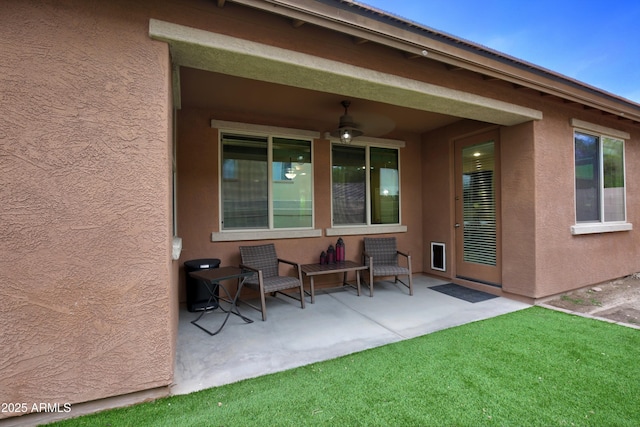 9295 W Wood Dr, Peoria, AZ 85381 - view of patio featuring ceiling fan