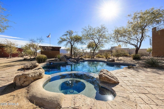 28505 N 146th St, Scottsdale, AZ 85262 - view of pool featuring a pool with connected hot tub