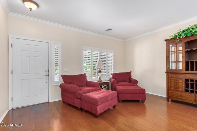 726 E Heather Dr, San Tan Valley, AZ 85140 - foyer featuring wood finished floors, crown molding, and baseboards