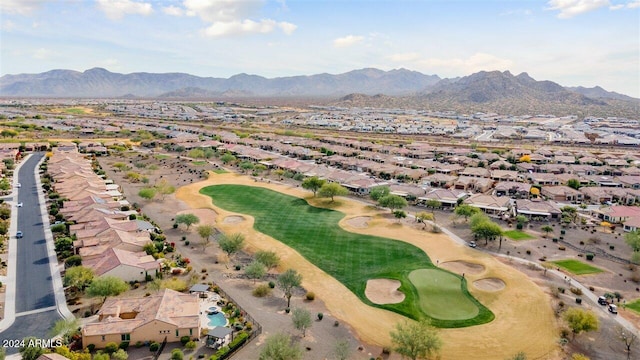 aerial view featuring a mountain view