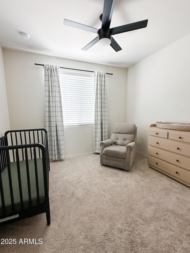 32040 N Lisadre Ln, San Tan Valley, AZ 85144 - carpeted bedroom with ceiling fan and baseboards