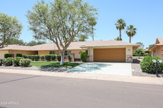 ranch-style house with a garage