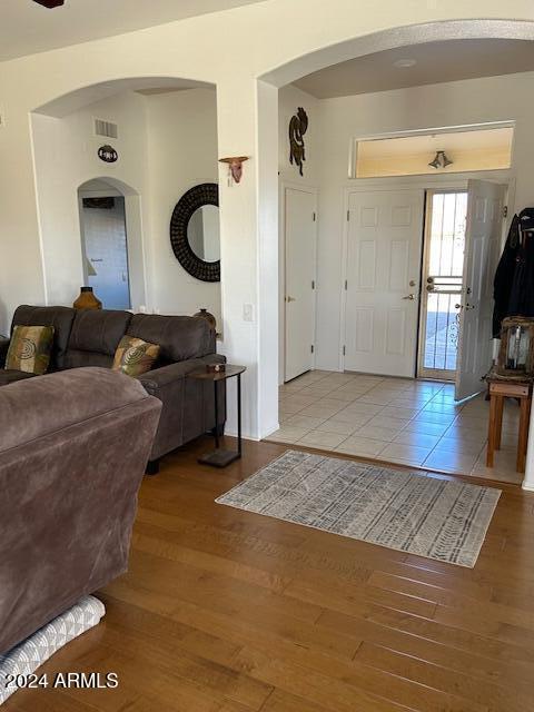 foyer featuring light hardwood / wood-style flooring