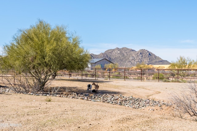 exterior space with a rural view