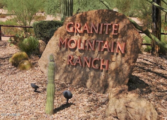 view of community sign