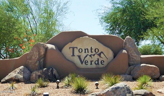 view of community sign