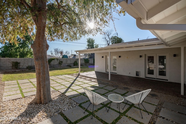 view of patio with french doors