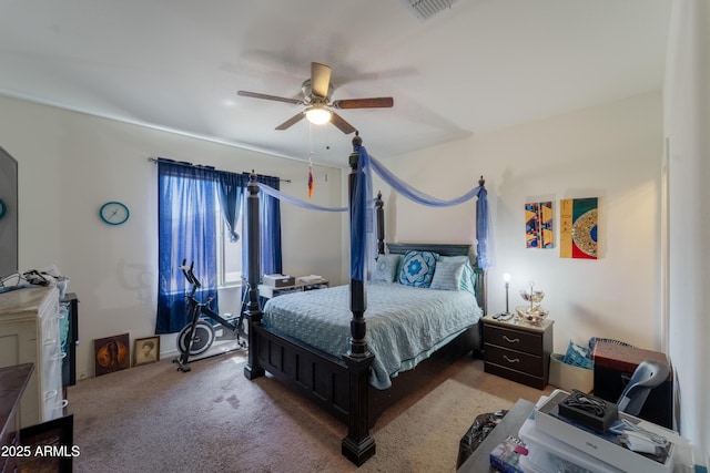 24349 W Gregory Rd, Buckeye, AZ 85326 - carpeted bedroom with visible vents and a ceiling fan