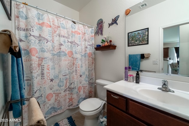 24349 W Gregory Rd, Buckeye, AZ 85326 - bathroom with tile patterned flooring, toilet, vanity, and visible vents