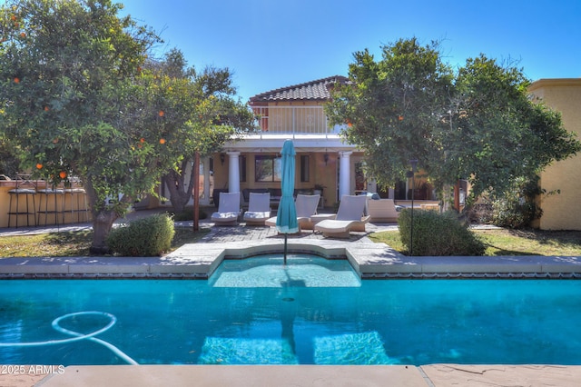 view of pool with a patio area