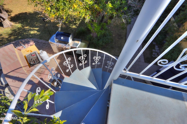 view of stairway