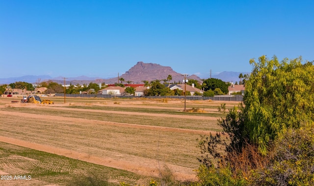 property view of mountains with a rural view