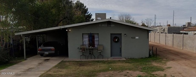 view of shed / structure featuring a carport