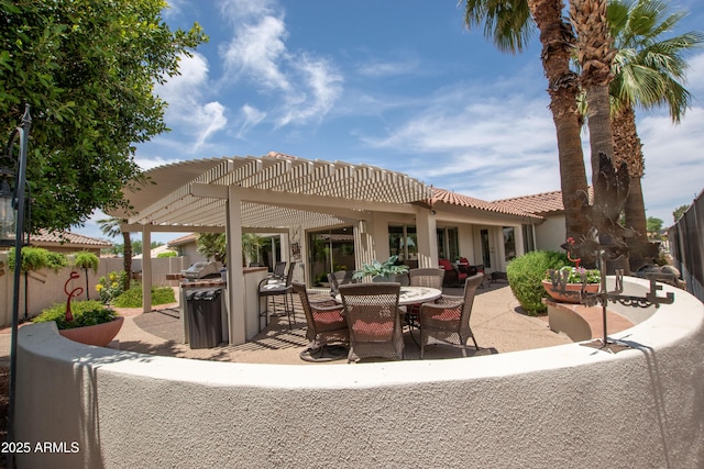 3441 N 162nd Ln, Goodyear, AZ 85395 - view of patio / terrace with a pergola and outdoor dining area