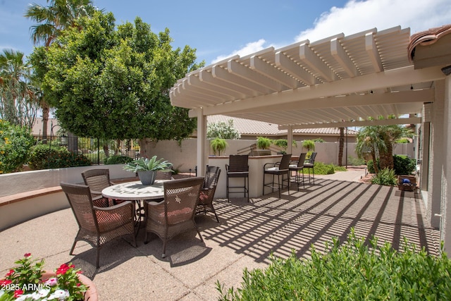 3441 N 162nd Ln, Goodyear, AZ 85395 - fenced backyard featuring a pergola and a patio area