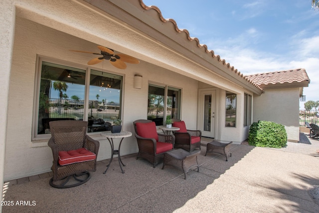 3441 N 162nd Ln, Goodyear, AZ 85395 - view of patio featuring ceiling fan
