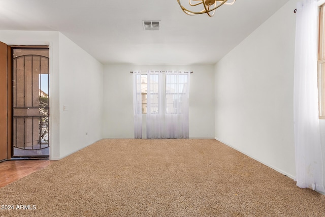 view of carpeted empty room