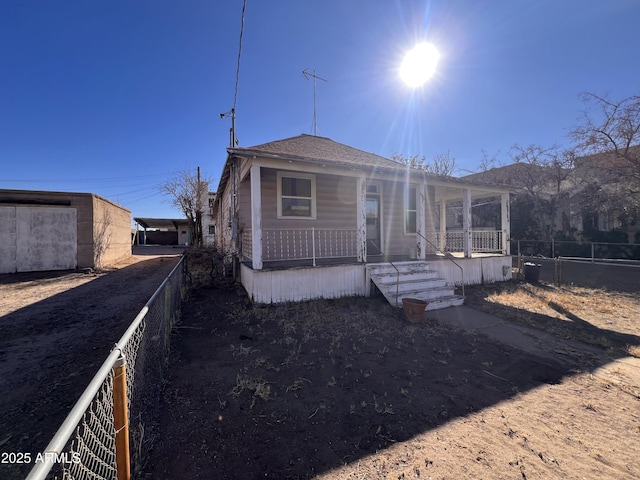 bungalow-style home with a porch