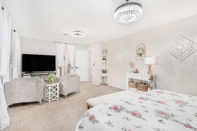 view of carpeted bedroom