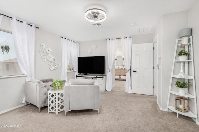 view of carpeted living room