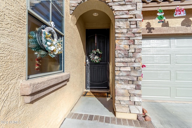 view of doorway to property