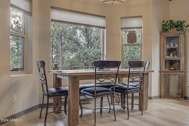4047 W Forest Ct, Pine, AZ 85544 - dining space with baseboards, wood finished floors, and plenty of natural light