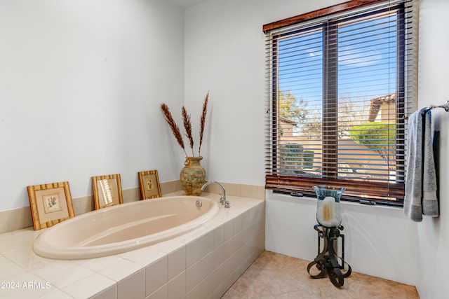 3105 S Amble Pass, Gold Canyon, AZ 85118 - bathroom featuring a relaxing tiled bath and tile floors