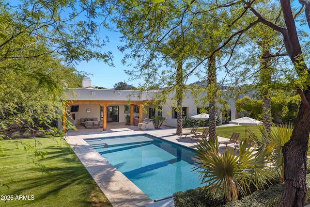 6648 E Horseshoe Rd, Paradise Valley, AZ 85253 - pool with a patio and a yard