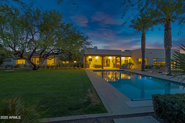 6648 E Horseshoe Rd, Paradise Valley, AZ 85253 - outdoor pool with a lawn and a patio area