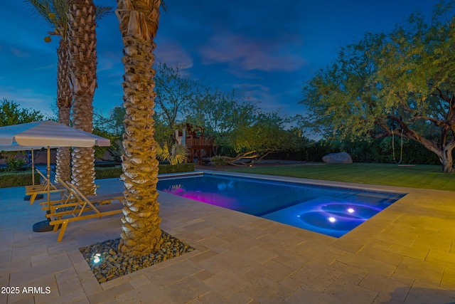 6648 E Horseshoe Rd, Paradise Valley, AZ 85253 - outdoor pool with a yard and a patio area