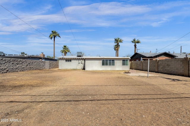 view of front of property with fence