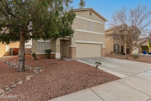 view of front of home featuring a garage