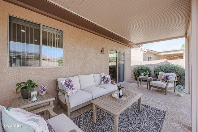 view of patio / terrace with an outdoor hangout area