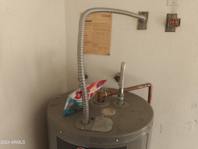 interior details with water heater