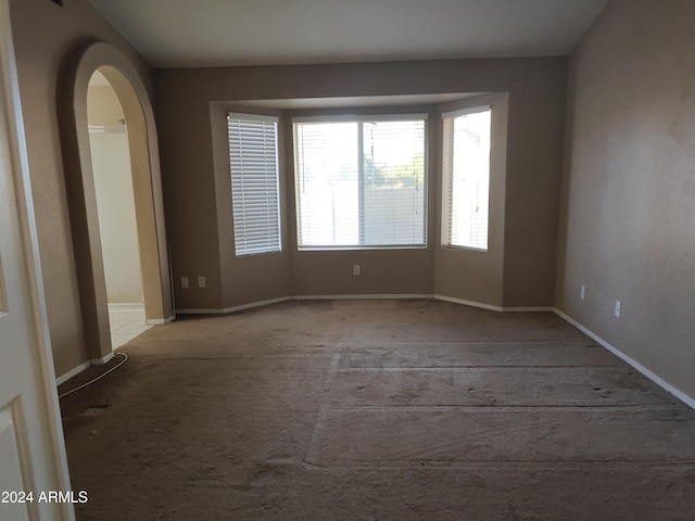 view of carpeted spare room