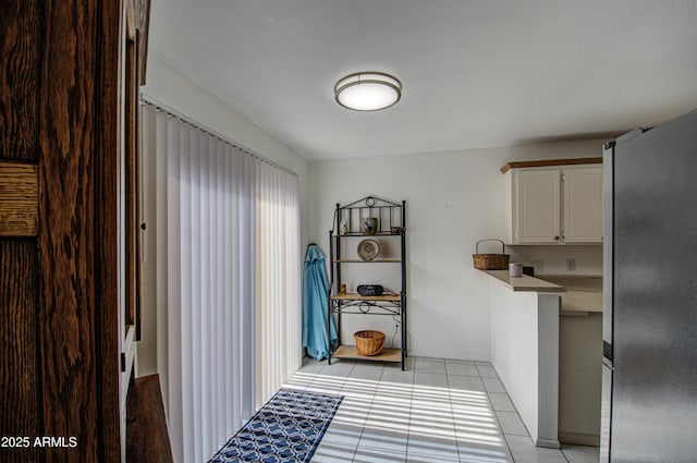 interior space with white cabinets