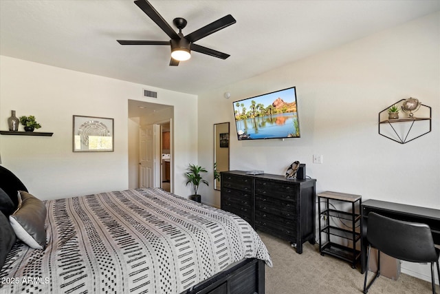 19700 N 76th St Unit 2086, Scottsdale, AZ 85255 - bedroom featuring light carpet and ceiling fan