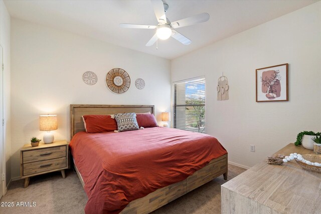 19700 N 76th St Unit 2086, Scottsdale, AZ 85255 - bedroom featuring baseboards, carpet floors, and a ceiling fan
