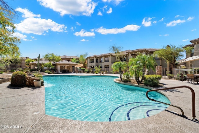 19700 N 76th St Unit 2086, Scottsdale, AZ 85255 - community pool featuring a residential view, a gazebo, fence, and a patio