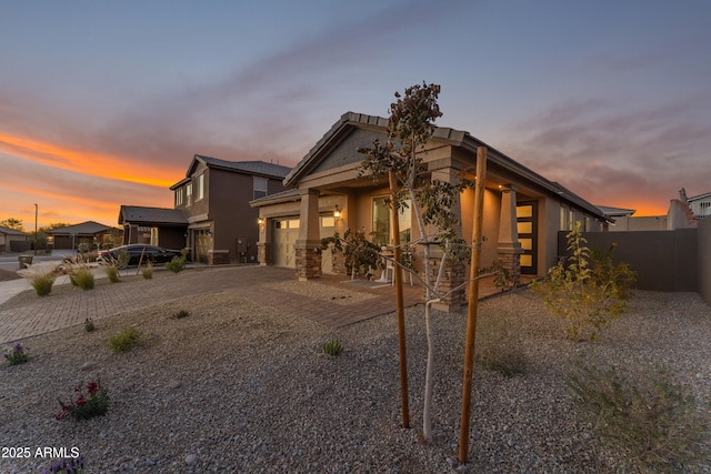 view of front of property