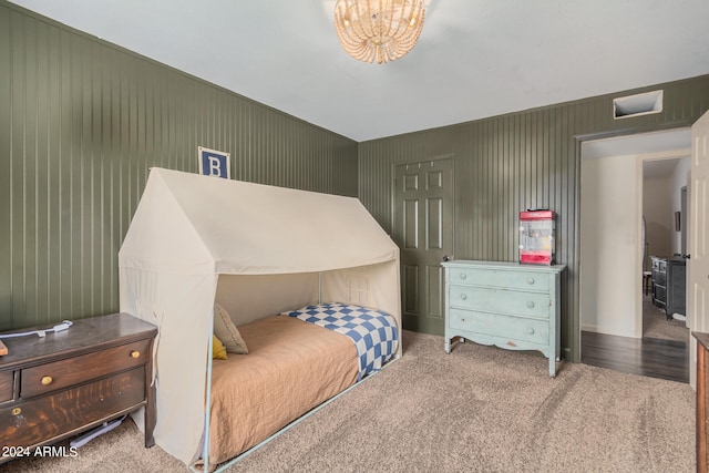 bedroom with carpet floors