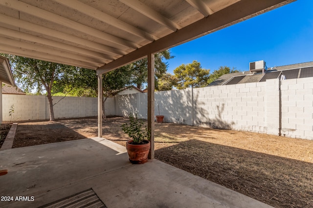 view of patio / terrace with central AC unit