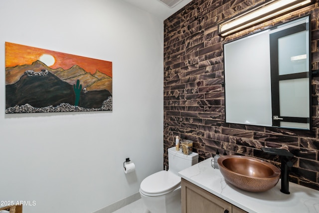 half bath with toilet and vanity