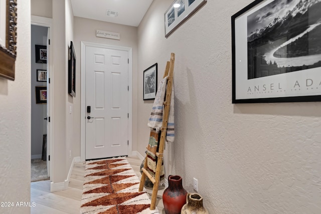 interior space with light wood-type flooring